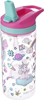 Babys Spot Unicorn with Clouds Plastic Bottles, 300 ml Capacity