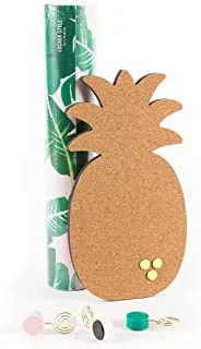 U Brands Tropical Locker Accessory Kit, Includes Magnets, Wrap, Pineapple Cork Board, Push Pins