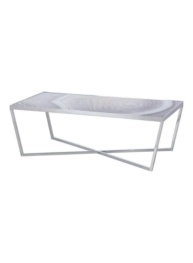 ebb & flow Coffee Table Luxurious - Used As Coffee Table Corner Table - Coffee Table - White/Silver/Grey 122x41x61cm