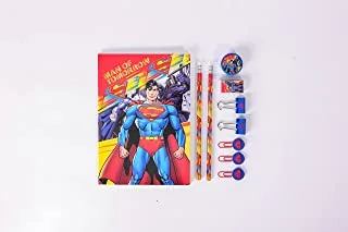 مجموعة أدوات مكتبية من Warner Bros Superman Man of Tomorrow من 10 قطع