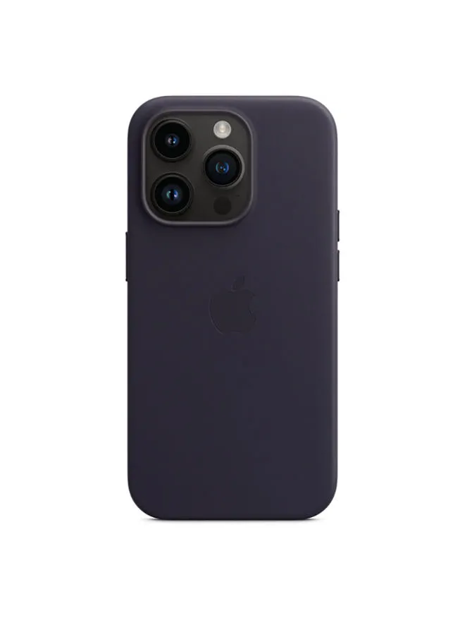 غطاء جلدي لهاتف Apple iPhone 14 Pro مزود بـ MagSafe - حبر
