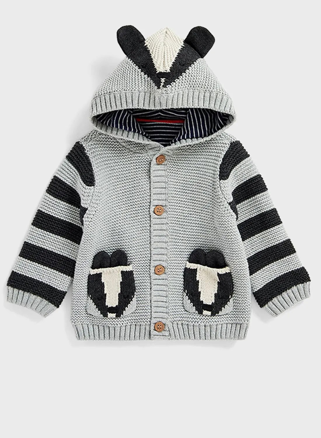 mothercare Infant Color Block Hooded Cardigan