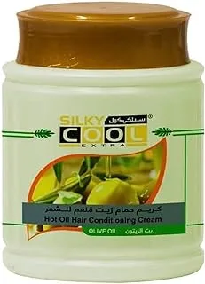 Silky Cool Hot Oil Hair Conditioning Cream With Olive Oil Extract For Glowey and Thick hair 1000 ml