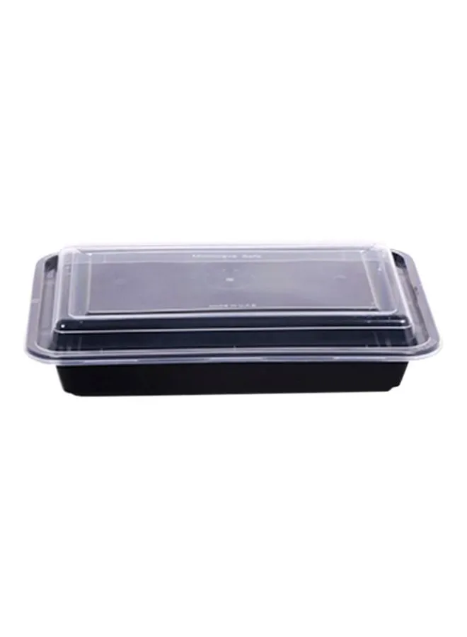 Hotpack 5-Pieces Black Base Container With Lid Clear