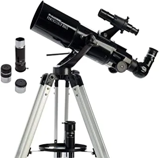 Celestron PowerSeeker 80AZS Telescope Manual Alt-Azimuth Telescope for Beginners Compact and Portable BONUS Astronomy Software Package 80mm Aperture