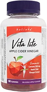 Holista Vitalite – Apple Cider Vinegar 90 Gummies, High Absorption, Immunity Support, Weight loss Regulation. (Apple Flavour) 225 gm