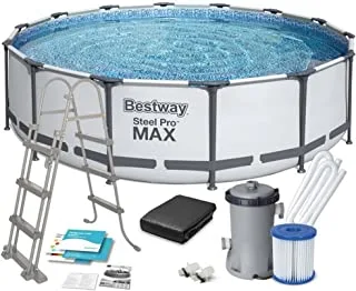 Bestway 26-56950 Steel Pro Max Pool Set with Filter Pump and Ladder 427 x 107 cm Size