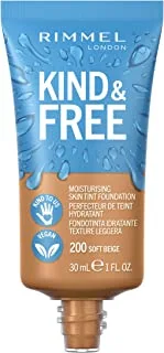 Rimmel London Kind & Free Foundation - 200 - Soft Beige, 30ml