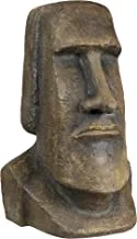 Design Toscano Easter Island Ahu Akivi Moai Monolith Garden Statue, Extra Large, 32 Inch, Polyresin, Grey Stone