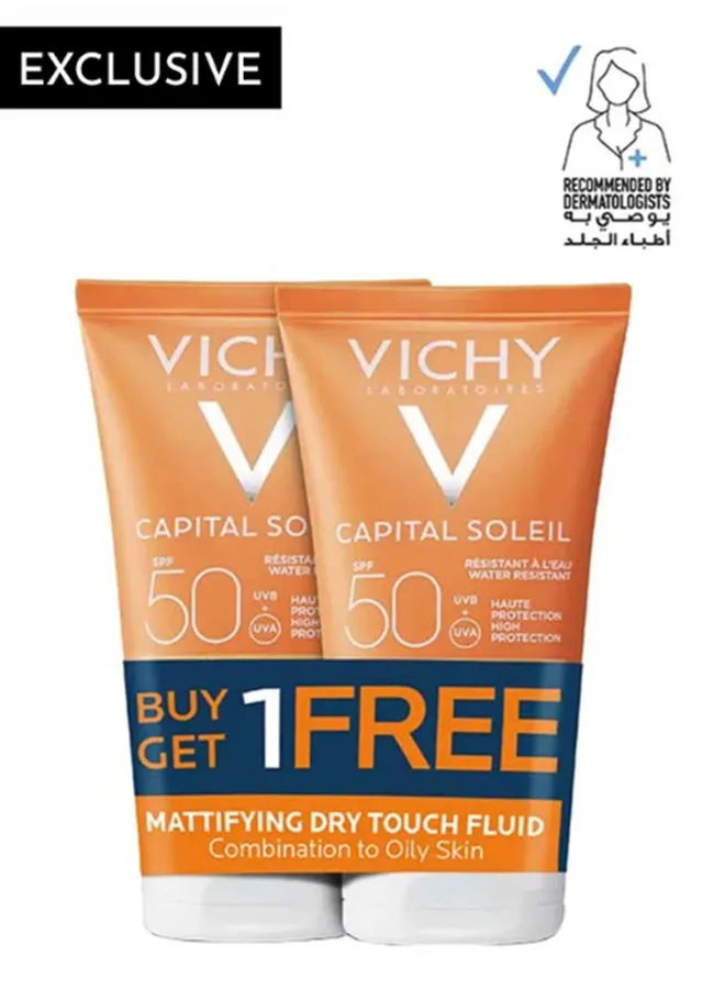 VICHY Capital Soleil Dry Touch SPF50 Buy 1 Get 1 Free Sunscreen For Oily Skin