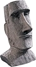 Design Toscano DB5111 Easter Island Ahu Akivi Moai Monolith Garden Statue, Desktop, 9 Inch, Polyresin, Grey Stone