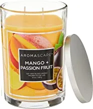 Aromascape PT41924 شمعة برطمان معطرة بفتلتين ، مانجو وفاشون فروت ، 19 أونصة ، برتقالي
