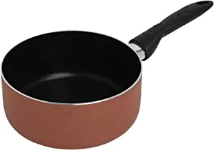 Trust Pro Non Stick Sauce Pan Without Lid & 2 Layered Aluminium Coating, 18 cm, Brown