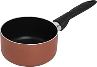 Trust Pro Non Stick Sauce Pan Without Lid & 2 Layered Aluminium Coating, 14 cm, Brown