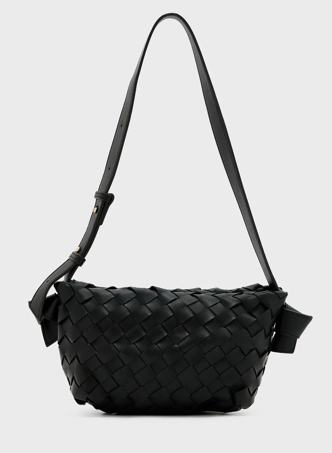 ELLA Weave Handbag With Shoulder Strap
