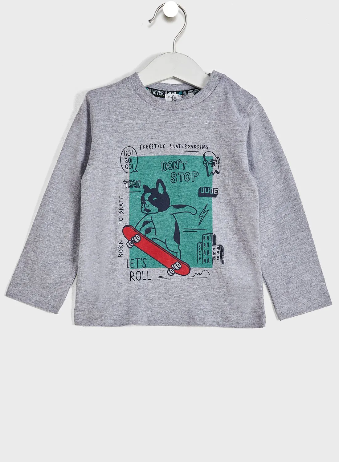 Babybol Infant Skater Dog Print T-Shirt