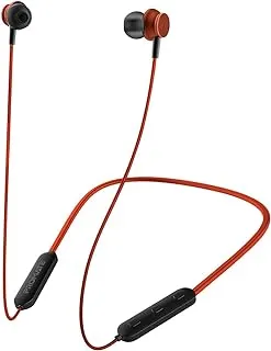 Promate Wireless Earphones, Dynamic Neckband Bluetooth v5.0 Magnetic Closure Secure Fit Headphones with Built-In Hi-Res Mic, In-Line Multifunctional Control and Long Playtime, Bali Maroon