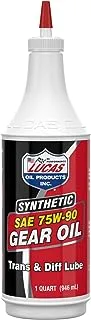 Lucas Oil Differential Lubricant Oil & Synthetic Transmission LUC10047 10047 SAE 75W-90 - Clear, 1 Quart (32 Ounce)