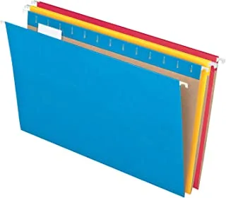 Pendaflex Recycled Hanging Folders, Legal Size, Assorted Colors, 1/5 Cut, 25/BX (81632)