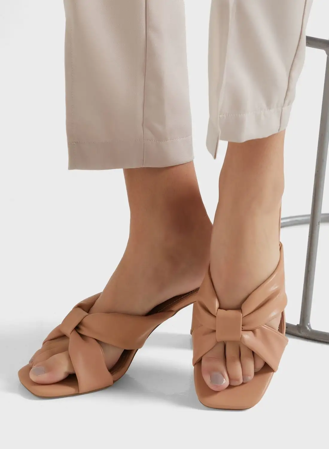 ELLA Bow Detail Mule Sandal