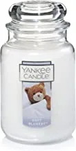 Yankee Candle Soft Blanket المعطرة ، وعاء كبير كلاسيكي 22 أونصة شمعة بفتيل واحد ، أكثر من 110 ساعة من وقت الاحتراق