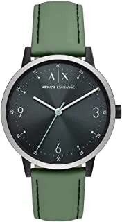 ساعة A | X Armani Exchange Armani Exchange للرجال بثلاث عقارب ، سوداء اللون بنسبة 50٪ على الأقل من الفولاذ المقاوم للصدأ المعاد تدويره ، AX2740