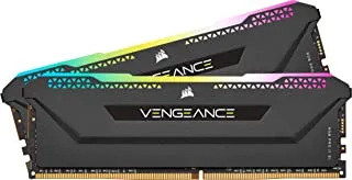 Corsair Vengeance RGB Pro SL 32GB (2x16GB) DDR4 3200 (PC4-25600) C16 1.35V Optimized for AMD Ryzen - Black (CMH32GX4M2Z3200C16)