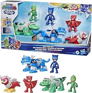 PJ Masks Animal Power Hero Animal Trio Preschool Toy, Figure and Vehicle Set with 3 Action Figures and 3 Cars for Kids Ages 3 and Up