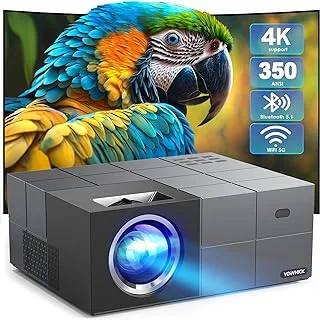 Native 1080P 5G WiFi Bluetooth Projector 4K Support, 12000L 350 ANSI YOWHICK Outdoor Movie Projector with Screen and Max 300