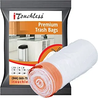 iTouchless Sensor Garbage Can Kitchen Wastebasket, 18 Gallon, Trash Bags, 40 Count