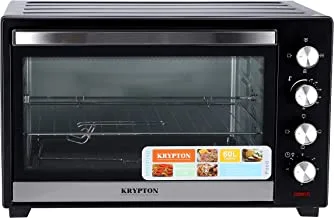 Krypton 60L Electric Kitchen Oven - Powerful 2000W with Crumb Tray, Black, KNO5322