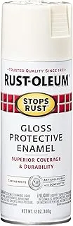 Rust-Oleum 12 Oz Canvas White Gloss Protective Enamel