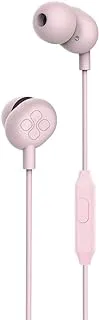 Promate In-Ear Headphones,Premium Audio Enhanced Wired Earphones with Dynamic HD Driver,Hi-Res Built-In Mic,Comfortable Earbuds and 1.2m Tangle- for Smartphones,Tablets, Pc,MP3 Player, ICE-PINK