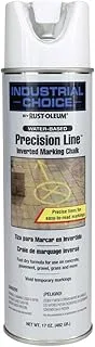 Rust-Oleum 205237 Mc1800 Water-Based Precision-Line Inverted Marking Chalk Aerosol, Apwa Wht - Lot of 12