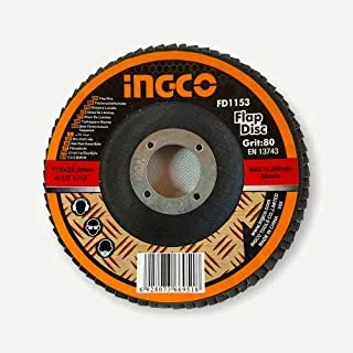 Ingco FD1153 P80 Flap Disc, 115 mm x 22 mm Size
