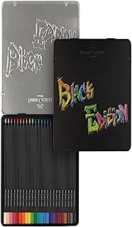 Faber-Castell Black Edition Flat Colour Pencils in Tin Case 24-Pieces