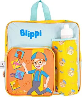 Blippi School Kids Backpack with Water Bottle, Lunch Box and Fork&Spoon 11
