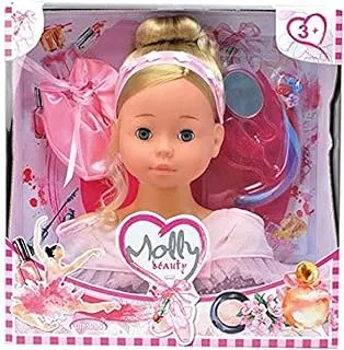 Bambolina Molly Ballerlina Styling Head with 40 PCS Accessories - For Ages 3+ Years Old