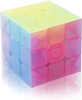 Mumoo Bear Qiyi Jelly Speed ​​Cube 3X3 Qiyi Warrior W 3X3X3 لعبة ألغاز مكعب بدون ملصق ، Qiyi Jelly 3X3 ، 5060855837478