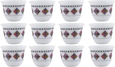 ALSAIF Gawa Cup Set Of 12PCs, Multi-Color Size: Medium, K65174/2/M
