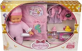 Bambolina RoyalL Doll with Backpack and and Accessories 30CM - For Age 2+ Years Old
