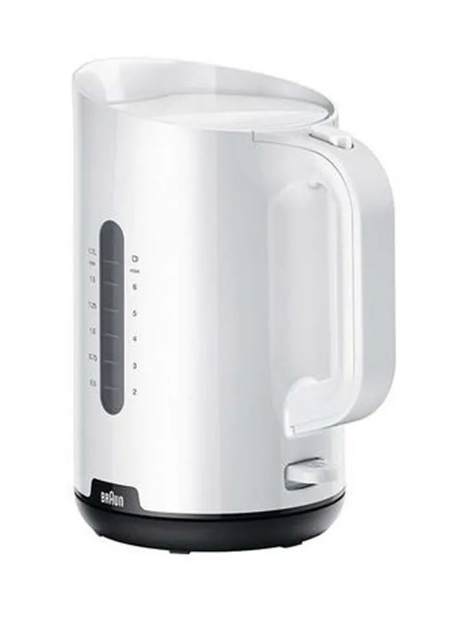 BRAUN Cordless Electric Kettle, Washable Anti Scale Filter 1.7 L 2200 W WK1100WH White