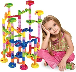 Mumoo Bear Marble Run, 105 Pcs Marble Runs Toy, Marble Maze Race Coaster Track Game Set, Stem Educational Learning Toy For Kids Boys And Girls 3+Years Old