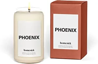 Homesick Premium Scented Candle, Phoenix - Scents of Lime, Orange Flower, 13.75 oz, 60-80 Hour Burn, Natural Soy Blend Candle Home Decor, Relaxing Aromatherapy Candle