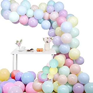 Mumoo Bear 100 Pcs Pastel Balloons, 10 Inch Assorted Colours Macaron Latex Birthday Party Balloons For Kids Boys Girls Birthday Wedding Baby Shower Graduation Party Decorations