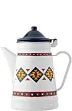 Al Saif Zayna Design Milk Jar, 15 cm Size, White/Black