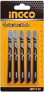 Ingco JBT111C Replacement Blade Set for Jigsaw Wood 5-Pieces, 74 mm Size