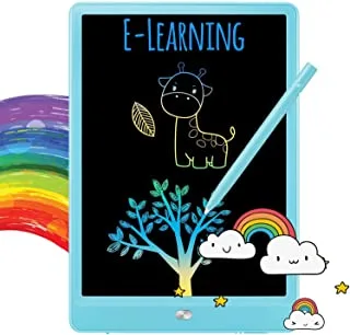 جهاز لوحي للكتابة بشاشة LCD من مومو بير ، 10 بوصة ، لوحة رسم دودل سكريبلير لتعلم ألعاب تعليمية للأطفال ، ألعاب للأطفال الصغار لهدايا أعياد الميلاد (أزرق) ، YYUJI009OLK