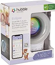 Hubble Connected Eclipse Smart Wi-Fi Audio Baby Monitor and Soother with 7 Colour Night Light, Sleep Trainer, Preloaded Lullabies and Bluetooth Speaker
