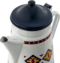 Al Saif Zayna Design Milk Jar, 11 cm Size, White/Black